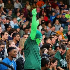 The BU Zoo's fan mascot, Mr. Green (Via Binghamton University)