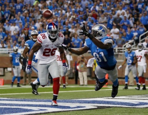 Calvin Johnson looks to get back in the end zone this week vs. the Packers (Via Getty)