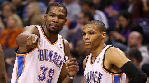 Kevin Durant and Russell Westbrook will have to lead if OKC wants to win a championship (Via AP)